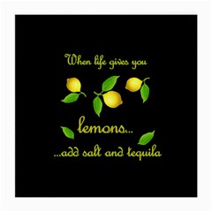 When Life Gives You Lemons Medium Glasses Cloth by Valentinaart