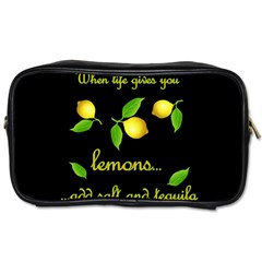 When Life Gives You Lemons Toiletries Bags by Valentinaart