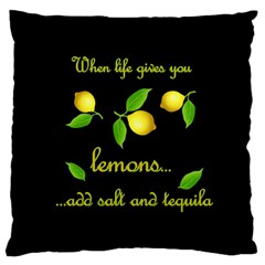 When Life Gives You Lemons Large Cushion Case (one Side) by Valentinaart