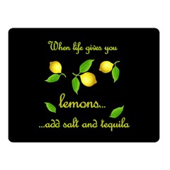 When Life Gives You Lemons Double Sided Fleece Blanket (small)  by Valentinaart