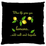 When life gives you lemons Large Flano Cushion Case (Two Sides) Front