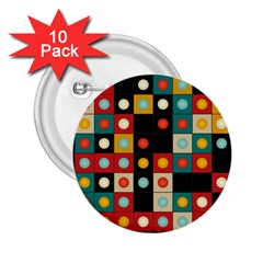 Colors On Black 2 25  Buttons (10 Pack)  by linceazul