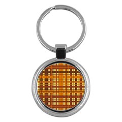 Plaid Pattern Key Chains (round)  by linceazul