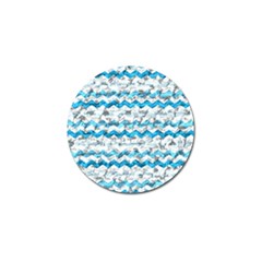 Baby Blue Chevron Grunge Golf Ball Marker (10 Pack) by designworld65