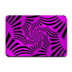 Black Spral Stripes Pink Small Doormat  by designworld65