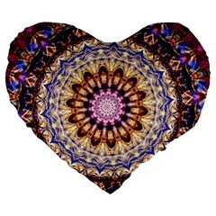 Dreamy Mandala Large 19  Premium Heart Shape Cushions by designworld65