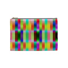 Multicolored Irritation Stripes Cosmetic Bag (medium)  by designworld65