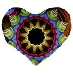 Love Energy Mandala Large 19  Premium Heart Shape Cushions Back