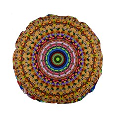 Peaceful Mandala Standard 15  Premium Flano Round Cushions by designworld65