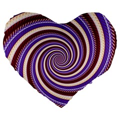 Woven Spiral Large 19  Premium Heart Shape Cushions by designworld65