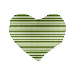 Spring Stripes Standard 16  Premium Flano Heart Shape Cushions by designworld65