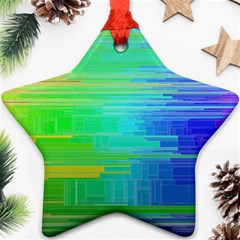 Colors Rainbow Pattern Ornament (star) by paulaoliveiradesign