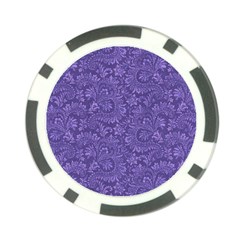 Floral Pattern Poker Chip Card Guard (10 Pack) by ValentinaDesign