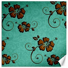 Chocolate Background Floral Pattern Canvas 20  X 20   by Nexatart