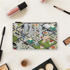 Simple Map Of The City Cosmetic Bag (small)  by Nexatart