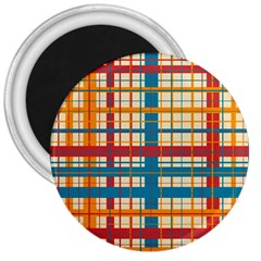 Plaid Pattern 3  Magnets by linceazul