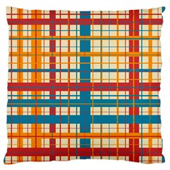 Plaid Pattern Large Flano Cushion Case (two Sides) by linceazul