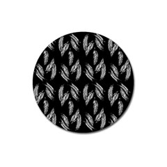 Feather Pattern Magnet 3  (round) by Valentinaart