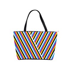 Lines Chevron Yellow Pink Blue Black White Cute Shoulder Handbags by Mariart