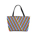 Lines Chevron Yellow Pink Blue Black White Cute Shoulder Handbags Front