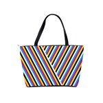 Lines Chevron Yellow Pink Blue Black White Cute Shoulder Handbags Back