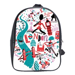 London Illustration City School Bag (xl) by Mariart