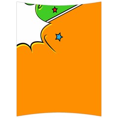 Star Line Orange Green Simple Beauty Cute Back Support Cushion by Mariart