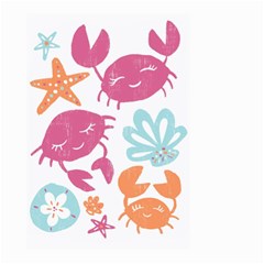 Animals Sea Flower Tropical Crab Small Garden Flag (two Sides) by Mariart