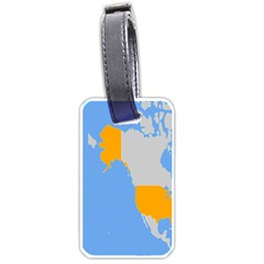 Map Transform World Luggage Tags (one Side)  by Mariart