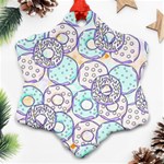 Donuts pattern Snowflake Ornament (Two Sides) Front