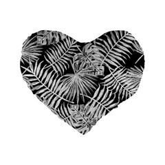 Tropical Pattern Standard 16  Premium Flano Heart Shape Cushions by ValentinaDesign