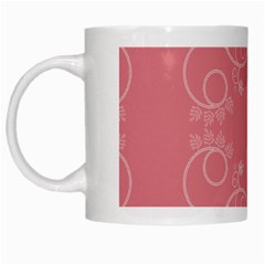 Flower Floral Leaf Pink Star Sunflower White Mugs by Mariart