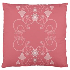 Flower Floral Leaf Pink Star Sunflower Large Cushion Case (two Sides) by Mariart