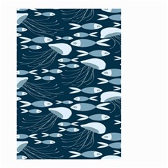 Jellyfish Fish Cartoon Sea Seaworld Small Garden Flag (two Sides) by Mariart