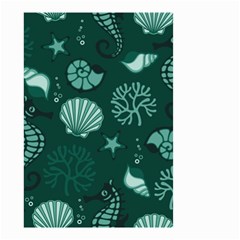 Vector Seamless Pattern With Sea Fauna Seaworld Small Garden Flag (two Sides) by Mariart