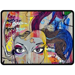 Graffiti Mural Street Art Painting Fleece Blanket (large)  by BangZart