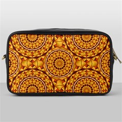 Golden Mandalas Pattern Toiletries Bags by linceazul