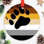 Bear Pride Flag Round Ornament (Two Sides) Back