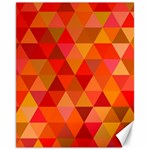 Red Hot Triangle Tile Mosaic Canvas 11  x 14   10.95 x13.48  Canvas - 1