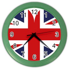 Uk Flag United Kingdom Color Wall Clocks by Nexatart