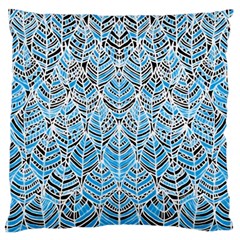 Blue Feathers  Standard Flano Cushion Case (two Sides) by GabriellaDavid