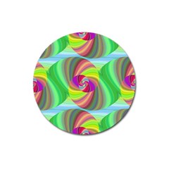 Seamless Pattern Twirl Spiral Magnet 3  (round) by Nexatart