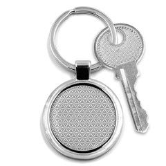 Seamless Pattern Monochrome Repeat Key Chains (round)  by Nexatart