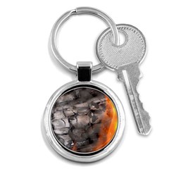 Fireplace Flame Burn Firewood Key Chains (round)  by Nexatart