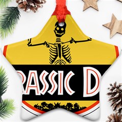 Jurassic Dad Dinosaur Skeleton Funny Birthday Gift Star Ornament (two Sides) by PodArtist