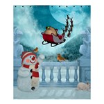 Christmas Design, Santa Claus With Reindeer In The Sky Shower Curtain 60  x 72  (Medium)  60 x72  Curtain