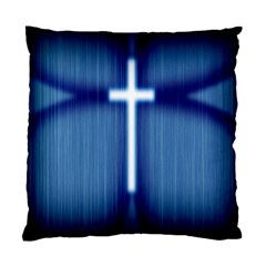 Blue Cross Christian Standard Cushion Case (one Side) by Mariart