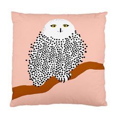 Animals Bird Owl Pink Polka Dots Standard Cushion Case (one Side) by Mariart