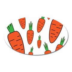 Fruit Vegetable Carrots Oval Magnet by Mariart