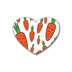 Fruit Vegetable Carrots Heart Coaster (4 Pack)  by Mariart